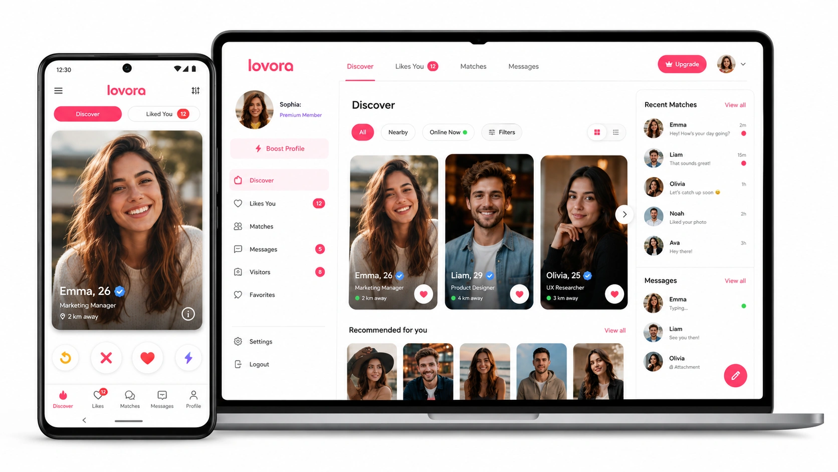 Stacked dating app profile cards