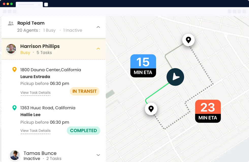 Rideshare admin dashboard