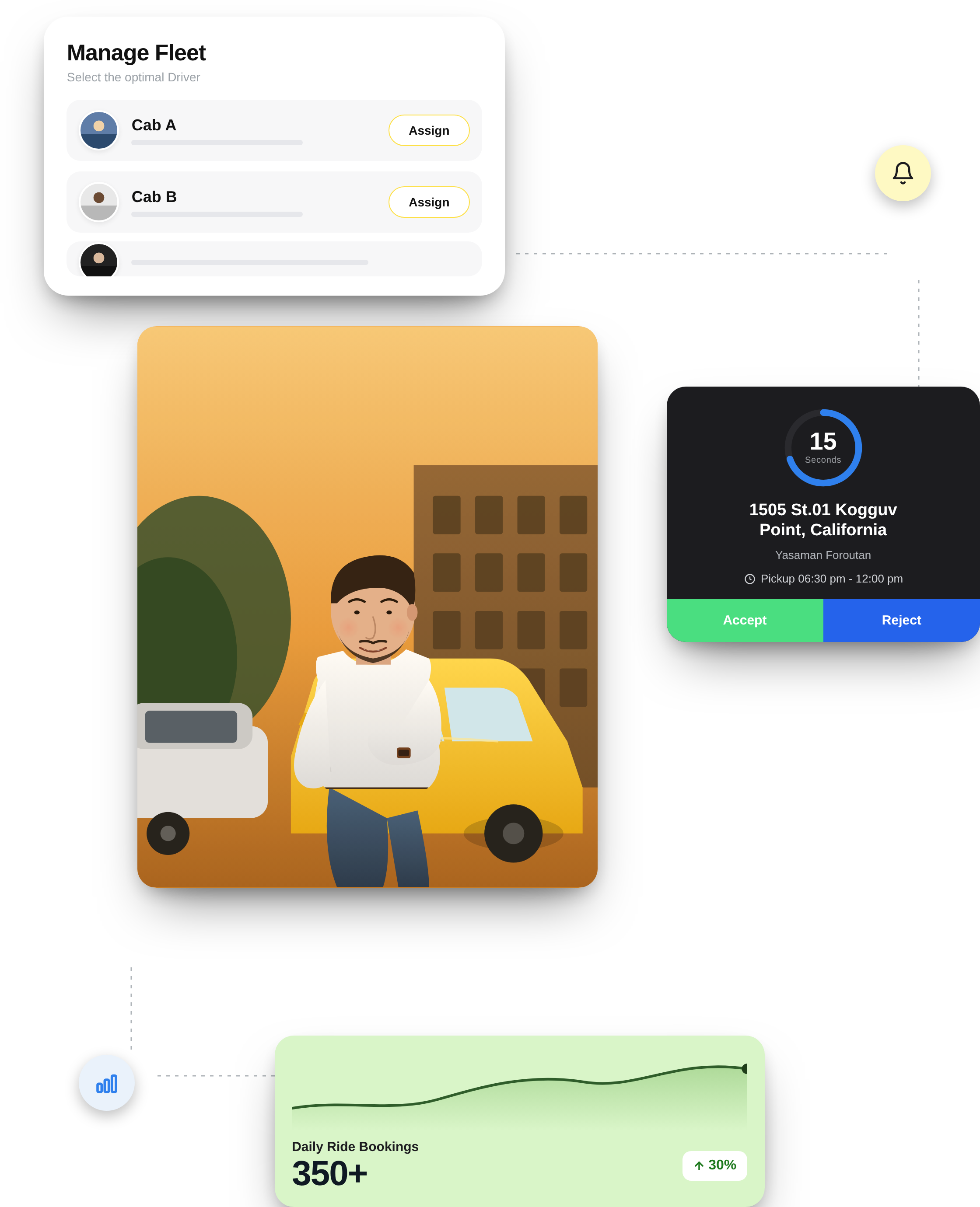 Rideshare fleet management platform — manage fleet, dispatch and live bookings