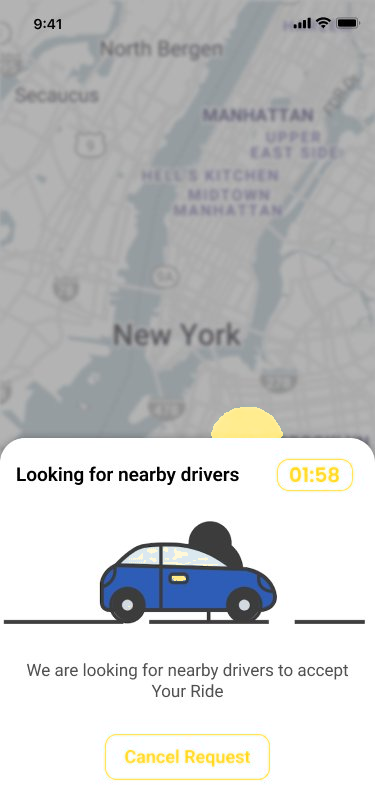 Searching nearby drivers