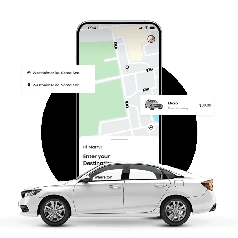 White-label Uber clone app — rider, driver and admin platform