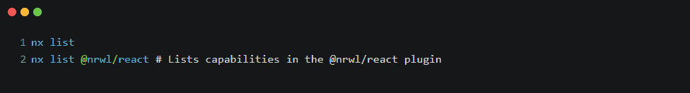 nx list command