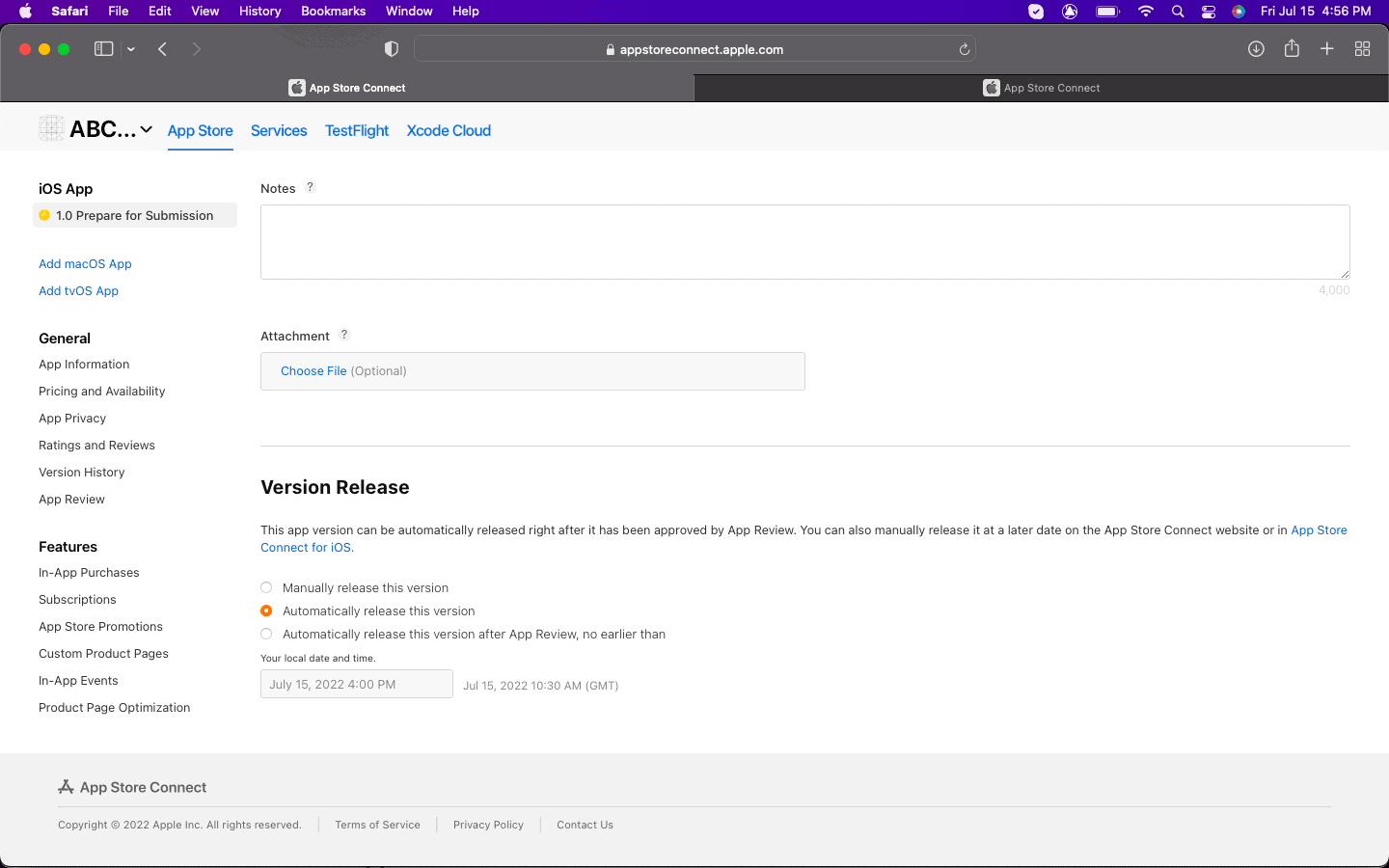 App Release Options