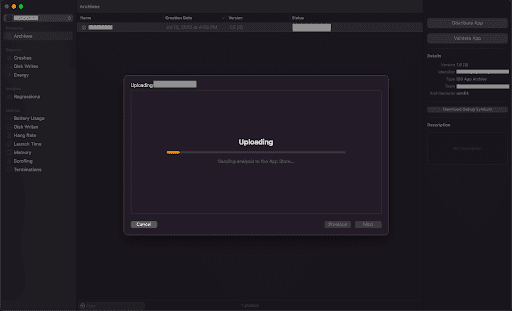 upload procedure