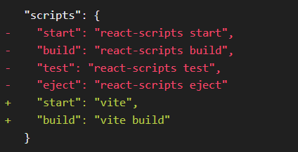 Replace scripts in package.json.