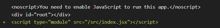 Add entry point in index.html: