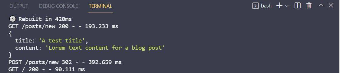 Forms output