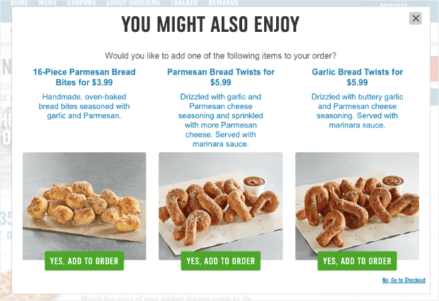 dominos down-sell